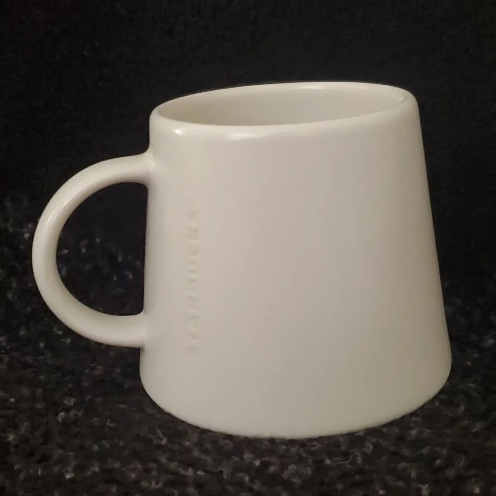Starbucks 2014 White Tapered Coffee Mug 16 oz